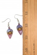 Tiny Glass Leaf Earrings